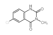 2,4(1H,3H)-Quinazolinedione,6-chloro-3-methyl- Structure