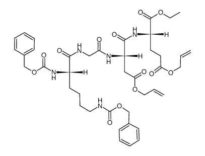 O4.3,O5.4-diallyl O1.4-ethyl N2.1,N6.1-di-Cbz-L-lysylglycyl-α-L-aspartyl-L-glutamate Structure