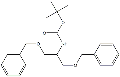 (1,3-双(苄氧基)丙-2-基)氨基甲酸叔丁酯结构式