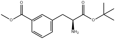 (S)-3-(2-Amino-2-tert-butoxycarbonyl-ethyl)-benzoic acid methyl ester结构式