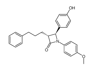 (3R,4S)-4-(4-Hydroxy-phenyl)-1-(4-methoxy-phenyl)-3-(3-phenyl-propyl)-azetidin-2-one Structure