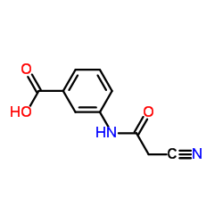 Benzoic acid, 3-[(cyanoacetyl)amino]- (9CI) structure