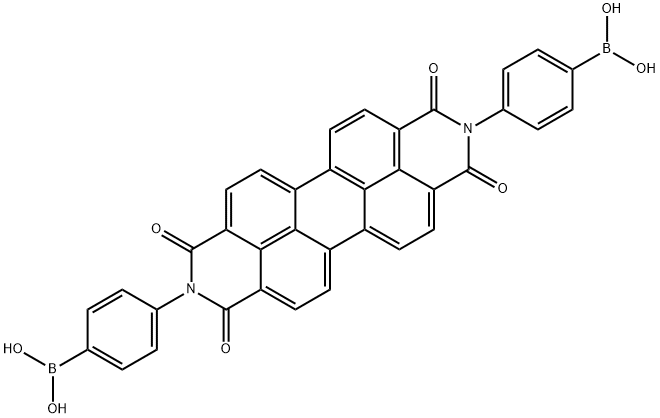 Boronicacid,B,B'-[(1,3,8,10-tetrahydro-1,3,8,10-tetraoxoanthra[2,1,9-def:6,5,10-d'e'f']diisoquinoline-2,9-diyl)di-4,1-phenylene]bis- Structure