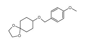 8-((4-methoxybenzyl)oxy)-1,4-dioxaspiro[4.5]decane结构式