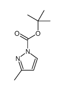 3-甲基-1H-吡唑-1-羧酸叔丁酯结构式