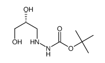 Hydrazinecarboxylic acid, 2-(2,3-dihydroxypropyl)-, 1,1-dimethylethyl ester, structure