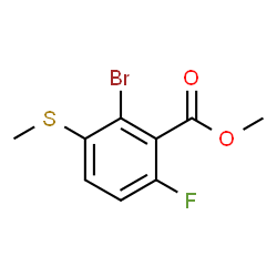 Methyl 2-bromo-6-fluoro-3-(methylsulfanyl)benzoate结构式