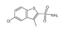 5-氯-3-甲基苯并[b]噻吩-2-磺酰胺结构式