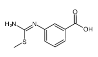 Benzoic acid, 3-[[imino(methylthio)methyl]amino]- (9CI) structure