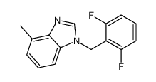 1-((2,6-Difluorophenyl)methyl)-4-methylbenzimidazole Structure