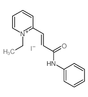Pyridinium,1-ethyl-2-[3-oxo-3-(phenylamino)-1-propen-1-yl]-, iodide (1:1) Structure