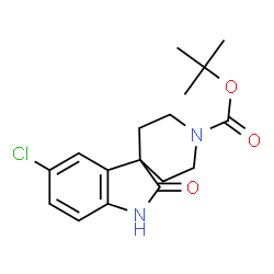 tert-butyl 5-chloro-2-oxospiro[indoline-3,4'-piperidine]-1'-carboxylate Structure