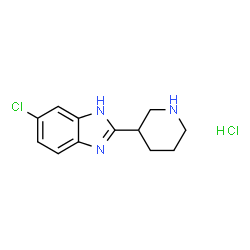 6-Chloro-2-(piperidin-3-yl)-1H-benzo[d]imidazole hydrochloride Structure