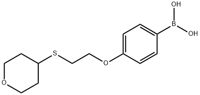 (4-[2-(Oxan-4-ylsulfanyl)ethoxy]phenyl)boranediol structure