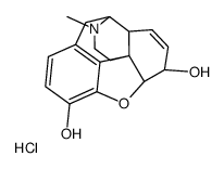 (4R,4aS,7S,7aR,12bS)-3-methyl-2,4,4a,7,7a,13-hexahydro-1H-4,12-methanobenzofuro[3,2-e]isoquinoline-7,9-diol,hydrochloride结构式