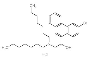 9-Phenanthrenemethanol,6-bromo-a-[(diheptylamino)methyl]-,hydrochloride (1:1) Structure