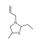 ethyl-2 allyl-3 methyl-5 thiazolidine Structure