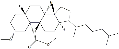 2β-Methoxy-5α-cholestan-19-oic acid methyl ester结构式