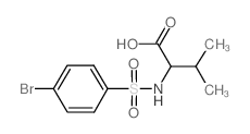 2-([(4-BROMOPHENYL)SULFONYL]AMINO)-3-METHYLBUTANOIC ACID structure