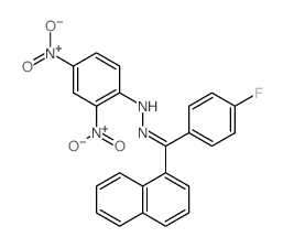 Methanone,(4-fluorophenyl)-1-naphthalenyl-, 2-(2,4-dinitrophenyl)hydrazone structure