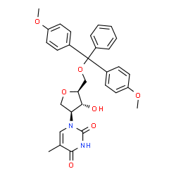 1-((3S,4R,5S)-5-((BIS(4-METHOXYPHENYL)(PHENYL)METHOXY)METHYL)-4-HYDROXYTETRAHYDROFURAN-3-YL)-5-METHYLPYRIMIDINE-2,4(1H,3H)-DIONE picture