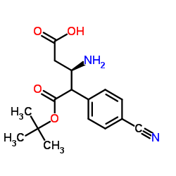 Boc-(R)-3-amino-4-(4-cyanophenyl)-butyric acid structure