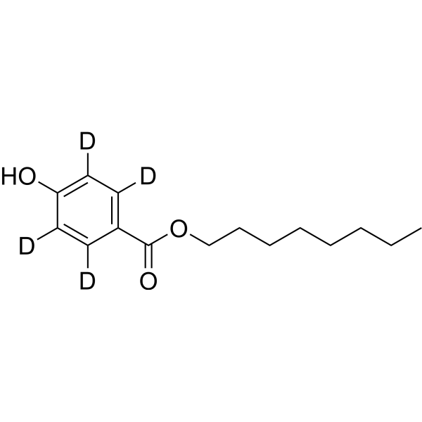 N-Octyl 4-hydroxybenzoate-d4 Structure