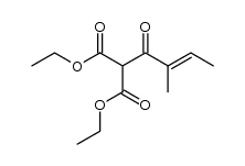 α-Methyl-crotonyl-malonsaeure-diethylester结构式