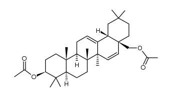 oleana-12,15-diene-3β,28-diol 3β,28-diacetate结构式