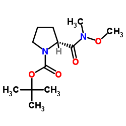 (R)-叔丁基2-(N-甲氧基-N-甲基甲酰)吡咯烷-1-羧酸图片