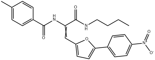 N-[(Z)-3-(butylamino)-1-[5-(4-nitrophenyl)furan-2-yl]-3-oxoprop-1-en-2-yl]-4-methylbenzamide picture