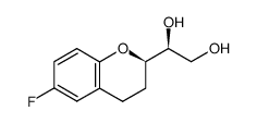 (1’S,2R)-2-(1’,2’-Dihydroxyethyl)-6-fluorochromane结构式