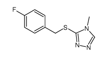 3-[(4-fluorophenyl)methylsulfanyl]-4-methyl-1,2,4-triazole结构式