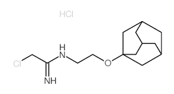 Ethanimidamide,2-chloro-N-[2-(tricyclo[3.3.1.13,7]dec-1-yloxy)ethyl]-, hydrochloride (1:1) structure