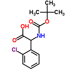 2-((叔丁氧基羰基)氨基)-2-(2-氯苯基)乙酸结构式