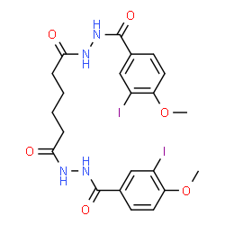 3-iodo-N'-{6-[2-(3-iodo-4-methoxybenzoyl)hydrazino]-6-oxohexanoyl}-4-methoxybenzohydrazide Structure