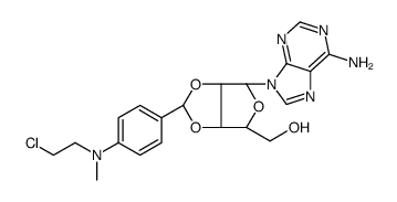 [(3aR,4R,6R,6aR)-4-(6-aminopurin-9-yl)-2-[4-[2-chloroethyl(methyl)amino]phenyl]-3a,4,6,6a-tetrahydrofuro[3,4-d][1,3]dioxol-6-yl]methanol Structure