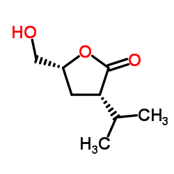 L-threo-Pentonic acid, 2,3-dideoxy-2-(1-methylethyl)-, gamma-lactone (9CI) structure