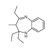 2,2,4-triethyl-3-methyl-1,3-dihydro-1,5-benzodiazepine结构式