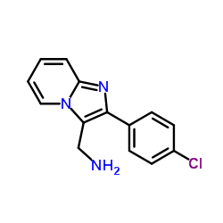 C-[2-(4-CHLORO-PHENYL)-IMIDAZO[1,2-A]PYRIDIN-3-YL]METHYLAMINE structure