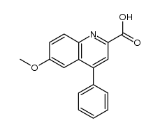 6-methoxy-4-phenylquinoline-2-carboxylic acid结构式