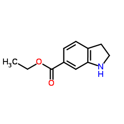 吲哚啉-6-羧酸乙酯结构式
