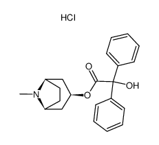 exo-8-methyl-8-azabicyclo[3.2.1]oct-3-yl diphenylglycolate hydrochloride Structure