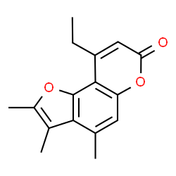 9-ethyl-2,3,4-trimethylfuro[2,3-f]chromen-7-one结构式