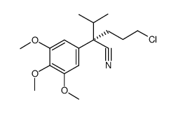 (R)-α-isopropyl-α-(3-chloropropyl)-3,4,5-trimethoxyphenylacetonitrile Structure