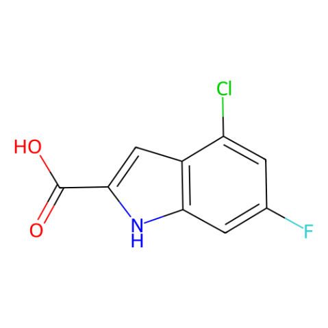 4-Chloro-6-fluoro-1H-indole-2-carboxylic acid structure