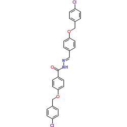 4-[(4-Chlorobenzyl)oxy]-N'-[(E)-{4-[(4-chlorobenzyl)oxy]phenyl}methylene]benzohydrazide结构式