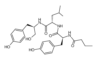 n-butyryl-L-tyrosyl-L-leucyl-D-tyrosynol Structure