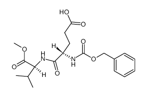 N-Benzyloxycarbonyl-α-L-glutamyl-L-valin-methylester Structure