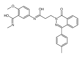 2-methoxy-N-methyl-5-[3-[4-(4-methylphenyl)-1-oxophthalazin-2-yl]propanoylamino]benzamide结构式